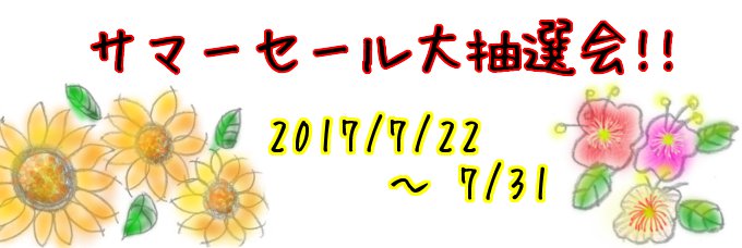 2017年夏のサマーセール♪